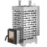 Печь для бани ASTON 20 INOX АКВА со стеклом